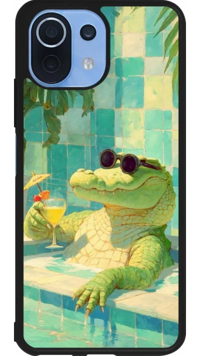 Xiaomi Mi 11 Lite 5G Case Hülle - Silikon schwarz Crocodile in the swimming pool Summer 2026