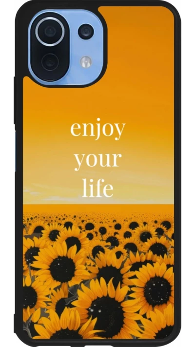 Xiaomi Mi 11 Lite 5G Case Hülle - Silikon schwarz Summer 2026 Enjoy your life
