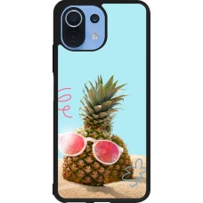 Xiaomi Mi 11 Lite 5G Case Hülle - Silikon schwarz Pineapple with glasses Summer 2026
