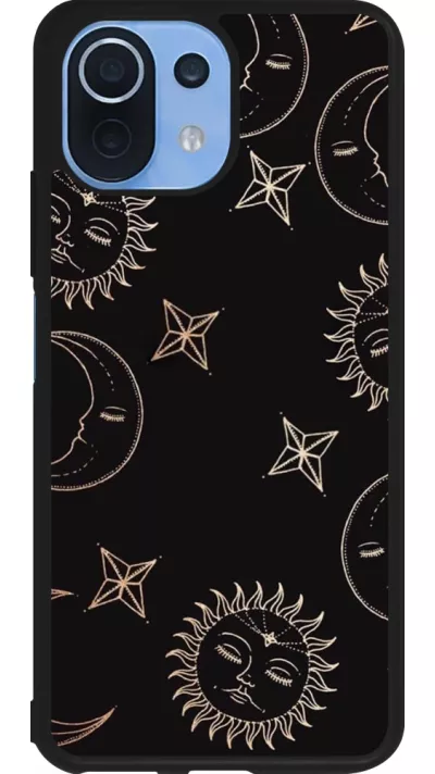 Xiaomi Mi 11 Lite 5G Case Hülle - Silikon schwarz Suns and Moons