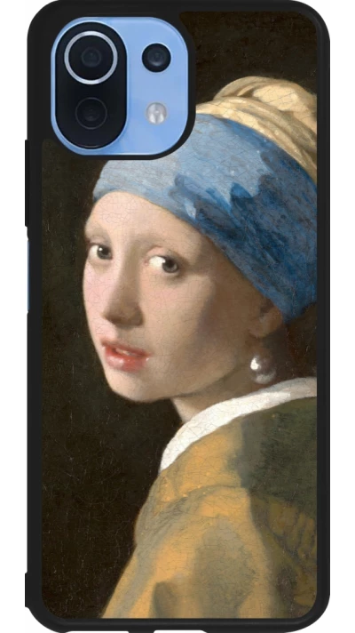 Xiaomi Mi 11 Lite 5G Case Hülle - Silikon schwarz Kunstbild - Das Mädchen mit dem Perlenohrring - Jan Vermeer