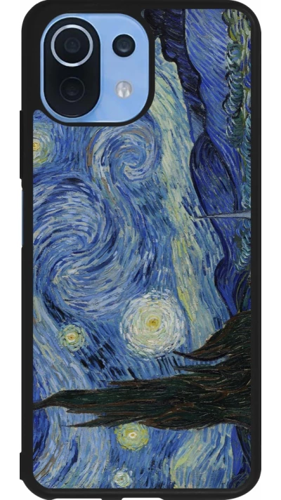 Xiaomi Mi 11 Lite 5G Case Hülle - Silikon schwarz Kunstbild - Sternennacht - Van Gogh