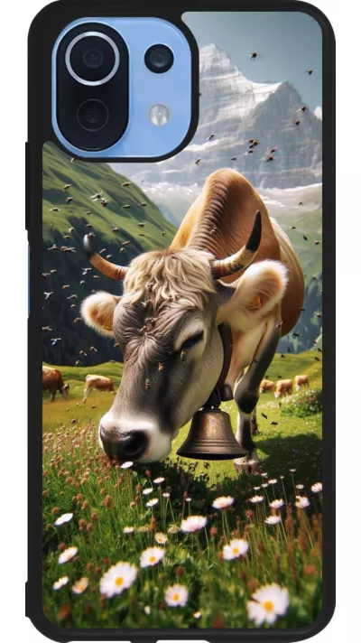 Xiaomi Mi 11 Lite 5G Case Hülle - Silikon schwarz Kuh Berg Wallis