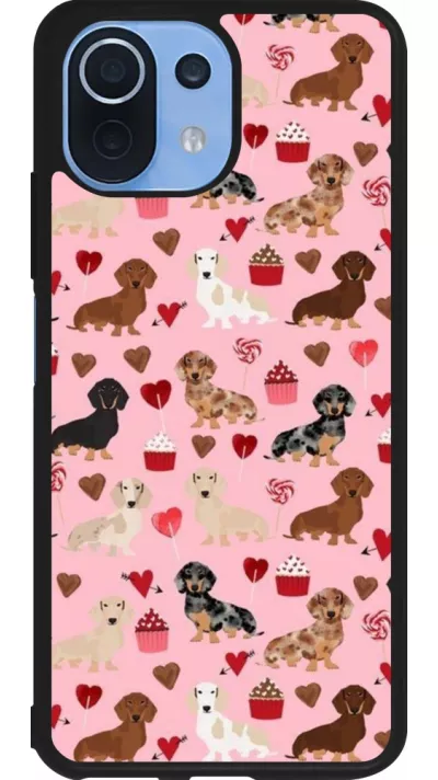 Xiaomi Mi 11 Lite 5G Case Hülle - Silikon schwarz Valentine 2024 puppy love