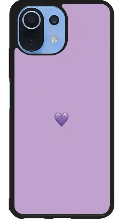 Xiaomi Mi 11 Lite 5G Case Hülle - Silikon schwarz Valentine 2023 purpule single heart