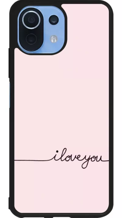 Xiaomi Mi 11 Lite 5G Case Hülle - Silikon schwarz Valentine 2023 i love you writing