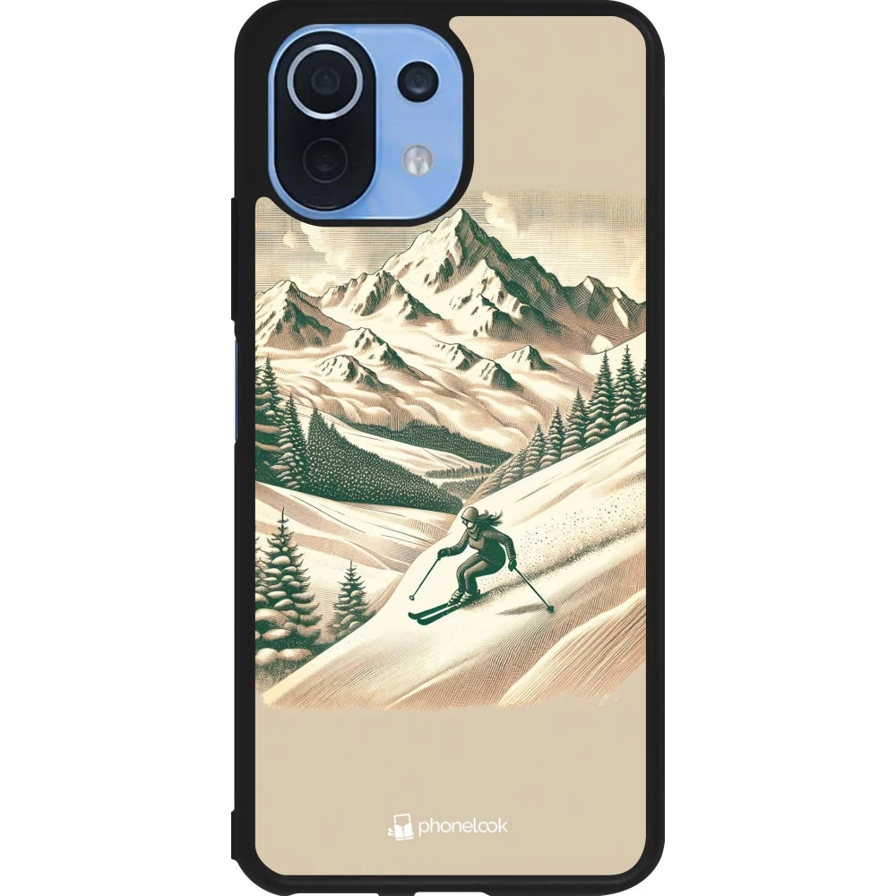Xiaomi Mi 11 Lite 5G Case Hülle - Silikon schwarz Vintage Skiberg