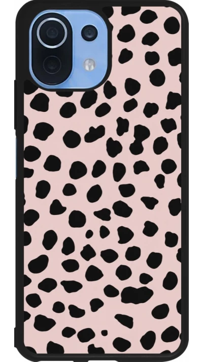 Coque Xiaomi Mi 11 Lite 5G - Silicone rigide noir Wild Leopard Pink