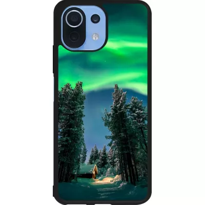 Coque Xiaomi Mi 11 Lite 5G - Silicone rigide noir Winter 22 Northern Lights