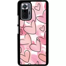 Xiaomi Redmi Note 10 Pro Case Hülle - Easter 2023 pink hearts