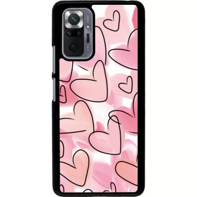 Xiaomi Redmi Note 10 Pro Case Hülle - Easter 2023 pink hearts