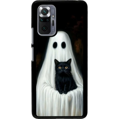 Coque Xiaomi Redmi Note 10 Pro - Halloween 2025 Ghost with black cat