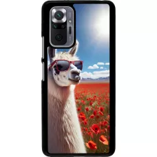 Xiaomi Redmi Note 10 Pro Case Hülle - Lama Chic in Mohnblume