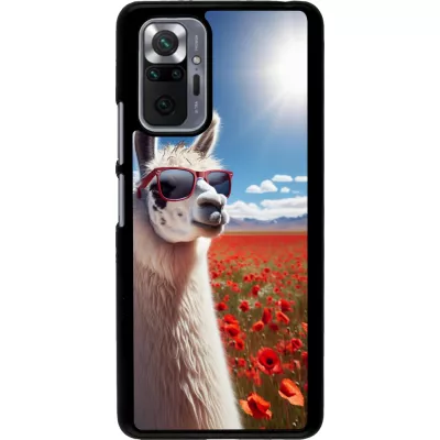 Xiaomi Redmi Note 10 Pro Case Hülle - Lama Chic in Mohnblume