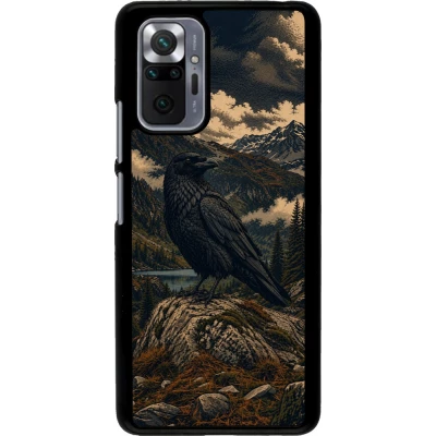 Xiaomi Redmi Note 10 Pro Case Hülle - Linocut Grosser Rabe