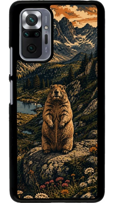 Coque Xiaomi Redmi Note 10 Pro - Linocut Marmotte