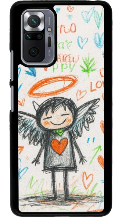 Xiaomi Redmi Note 10 Pro Case Hülle - Little Angel Sketch Love