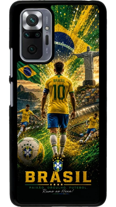 Xiaomi Redmi Note 10 Pro Case Hülle - Fussball Brasilien splash 2026