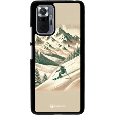 Coque Xiaomi Redmi Note 10 Pro - Vintage Ski Mountain