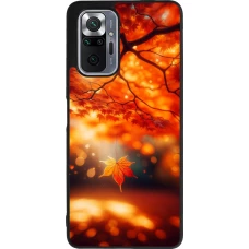 Xiaomi Redmi Note 10 Pro Max Case Hülle - Silikon schwarz Herbst Magisch Orange