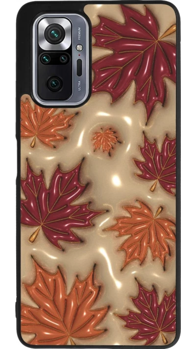 Xiaomi Redmi Note 10 Pro Max Case Hülle - Silikon schwarz Autumn 26 3D leaves