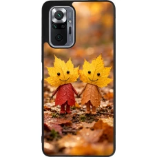 Xiaomi Redmi Note 10 Pro Max Case Hülle - Silikon schwarz Autumn 26 Couple of leaves