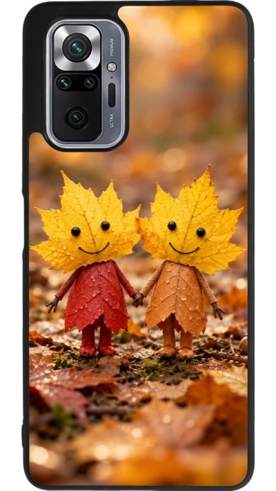 Xiaomi Redmi Note 10 Pro Max Case Hülle - Silikon schwarz Autumn 26 Couple of leaves