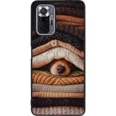 Xiaomi Redmi Note 10 Pro Max Case Hülle - Silikon schwarz Autumn 26 Dog under the covers