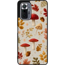 Xiaomi Redmi Note 10 Pro Max Case Hülle - Silikon schwarz Autumn 26 Mushrooms and leaves