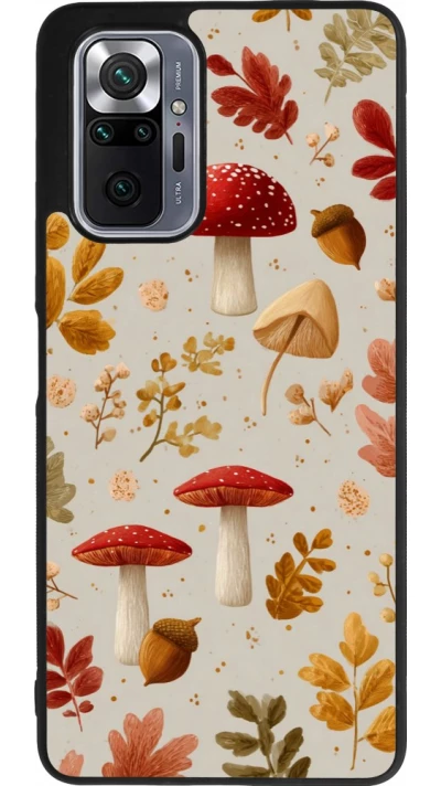 Xiaomi Redmi Note 10 Pro Max Case Hülle - Silikon schwarz Autumn 26 Mushrooms and leaves