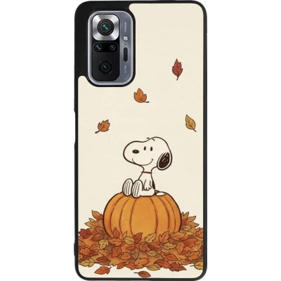 Coque Xiaomi Redmi Note 10 Pro Max - Silicone rigide noir Autumn 26 Snoopy autumn