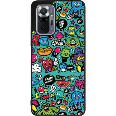 Xiaomi Redmi Note 10 Pro Max Case Hülle - Silikon schwarz Cartoons old school