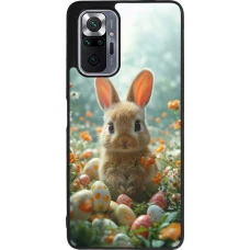 Xiaomi Redmi Note 10 Pro Max Case Hülle - Silikon schwarz Easter 2026 Rabbit in the garden