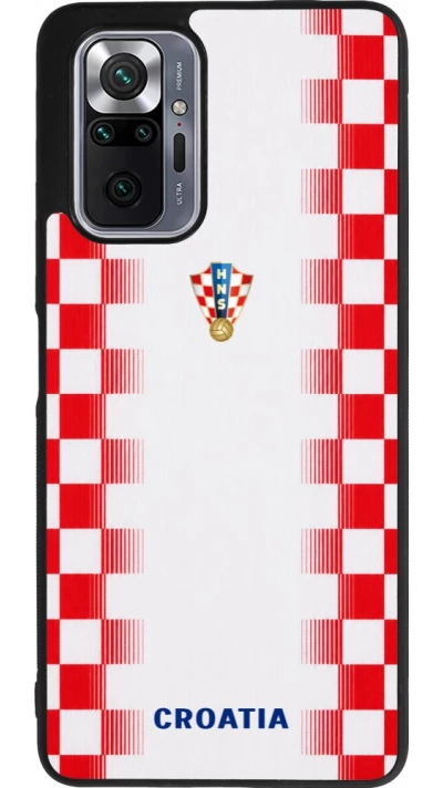Xiaomi Redmi Note 10 Pro Max Case Hülle - Silikon schwarz Kroatien 2026 personalisierbares Fussballtrikot