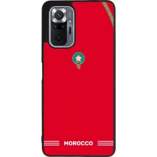 Coque Xiaomi Redmi Note 10 Pro Max - Silicone rigide noir Maillot de football Maroc 2026 personnalisable