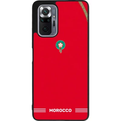 Coque Xiaomi Redmi Note 10 Pro Max - Silicone rigide noir Maillot de football Maroc 2026 personnalisable