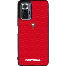 Coque Xiaomi Redmi Note 10 Pro Max - Silicone rigide noir Maillot de football Portugal 2026 personnalisable