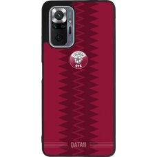 Xiaomi Redmi Note 10 Pro Max Case Hülle - Silikon schwarz Qatar 2026 personalisierbares Fussballtrikot