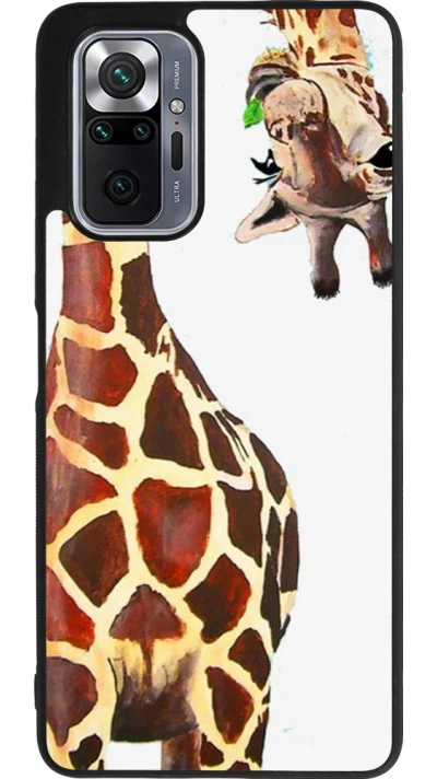 Xiaomi Redmi Note 10 Pro Max Case Hülle - Silikon schwarz Giraffe Fit