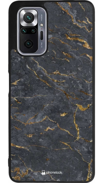 Xiaomi Redmi Note 10 Pro Max Case Hülle - Silikon schwarz Grey Gold Marble