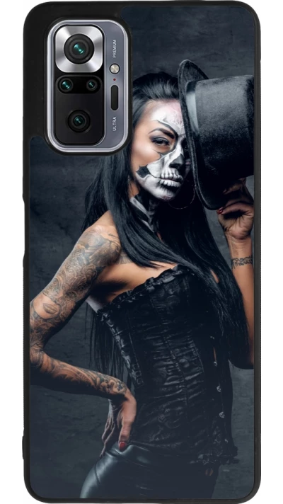 Xiaomi Redmi Note 10 Pro Max Case Hülle - Silikon schwarz Halloween 22 Tattooed Girl