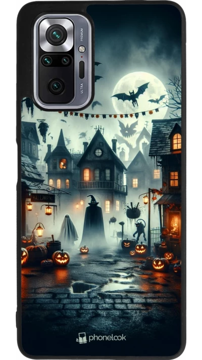 Xiaomi Redmi Note 10 Pro Max Case Hülle - Silikon schwarz Halloween Spukstadt