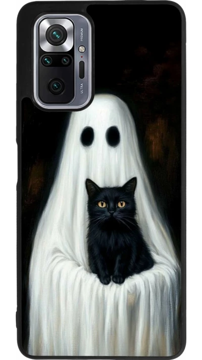 Xiaomi Redmi Note 10 Pro Max Case Hülle - Silikon schwarz Halloween 2025 Ghost with black cat
