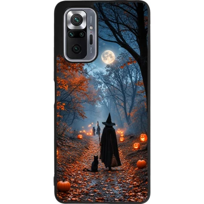 Xiaomi Redmi Note 10 Pro Max Case Hülle - Silikon schwarz Halloween 2026 Witch with a cat