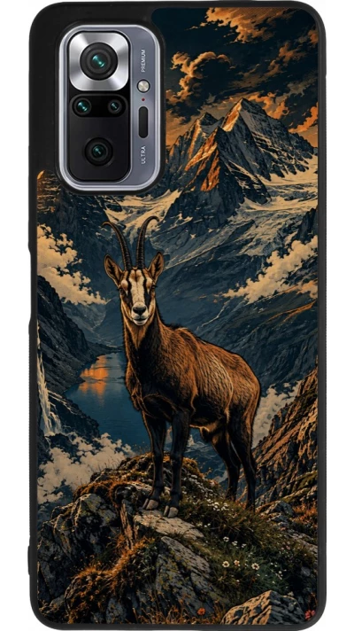Xiaomi Redmi Note 10 Pro Max Case Hülle - Silikon schwarz Linocut Gämse