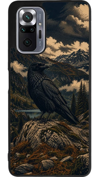 Xiaomi Redmi Note 10 Pro Max Case Hülle - Silikon schwarz Linocut Grosser Rabe