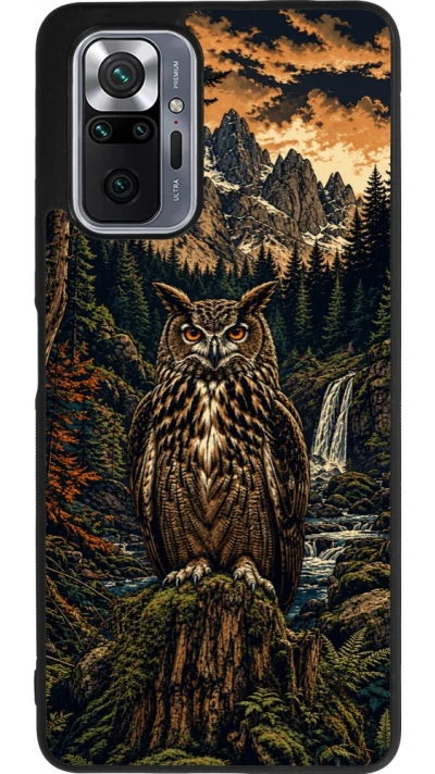 Xiaomi Redmi Note 10 Pro Max Case Hülle - Silikon schwarz Linocut Uhu