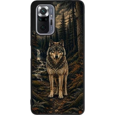 Xiaomi Redmi Note 10 Pro Max Case Hülle - Silikon schwarz Linocut Wold