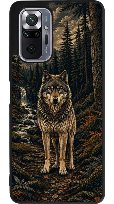 Xiaomi Redmi Note 10 Pro Max Case Hülle - Silikon schwarz Linocut Wold