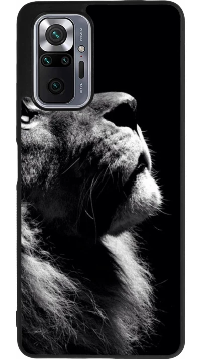 Xiaomi Redmi Note 10 Pro Max Case Hülle - Silikon schwarz Lion looking up